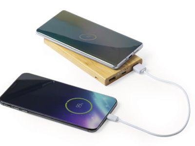 batterie externe bois personnalisable pas cher