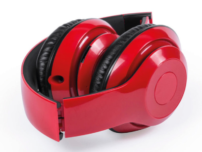 casque bluetooth personnalisé pliable rouge