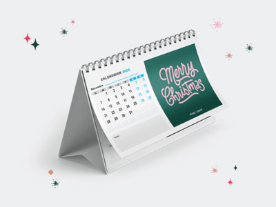 calendrier chevalet de bureau