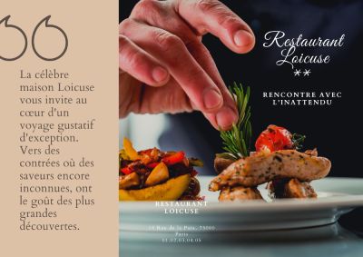 brochure depliant indesign restaurant