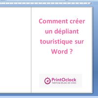 créer un dépliant touristique sous Word étape 3 - Insérez votre texte et vos images