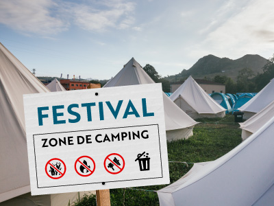 Panneau alvéolaire extérieur pour festival