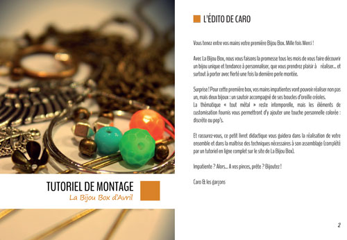 brochure tutoriel montage bijoux